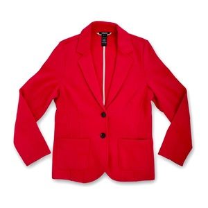 Olsen | NWOT Red Eva Jersey Shaped Fit 2 Button Casual Knit Blazer- RARE✨